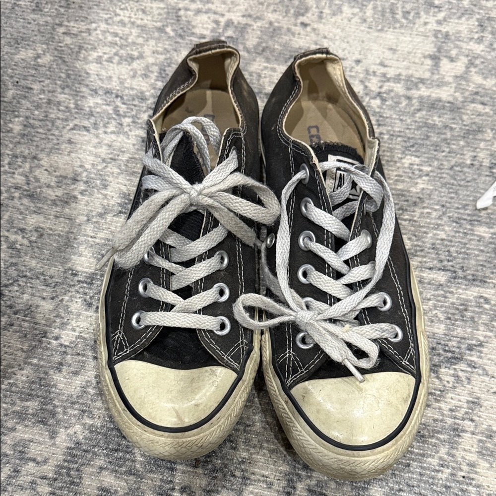 Navy Converse Canvas Sneakers with White Laces M/6 W/8